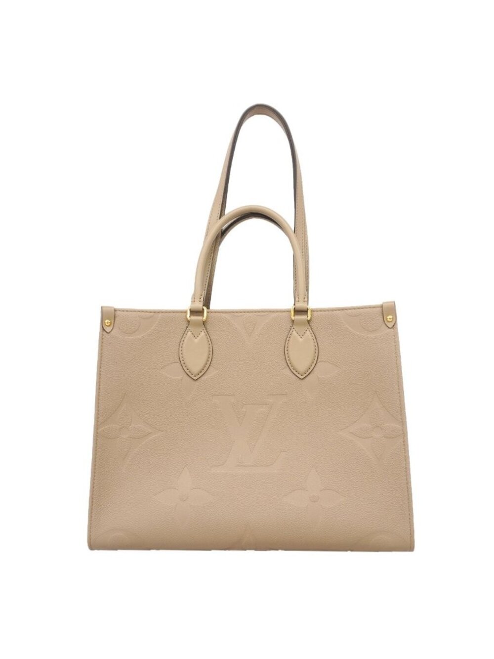 Louis Vuitton Tote Bag Monogram Empreinte On The Go MM Tourterelle 2-Way